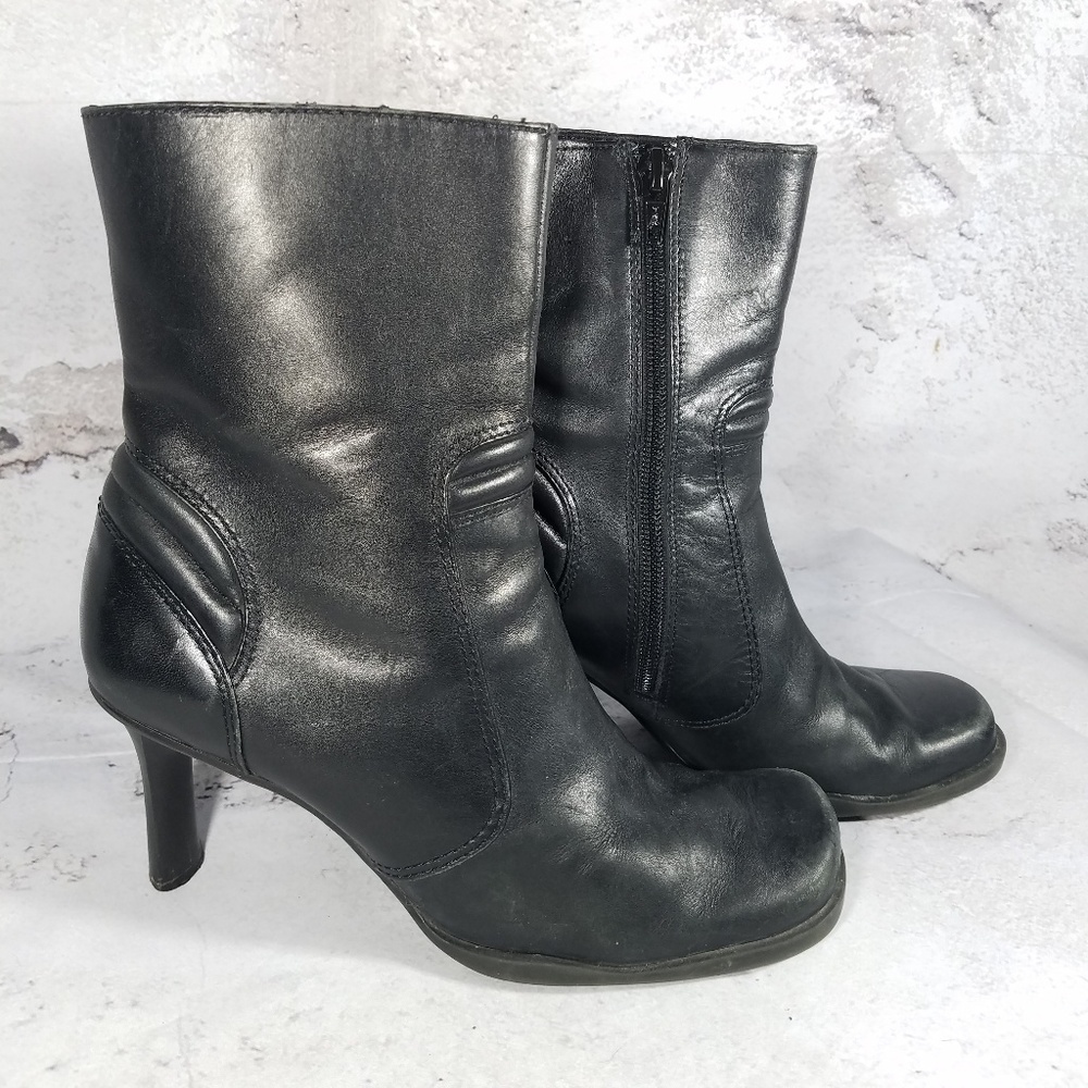 Victoria Spenser Ankle Boots Women 8.5 Black Leath